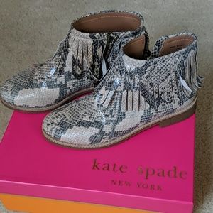 Kate Spade Short Boots Snake Print Size 7.5